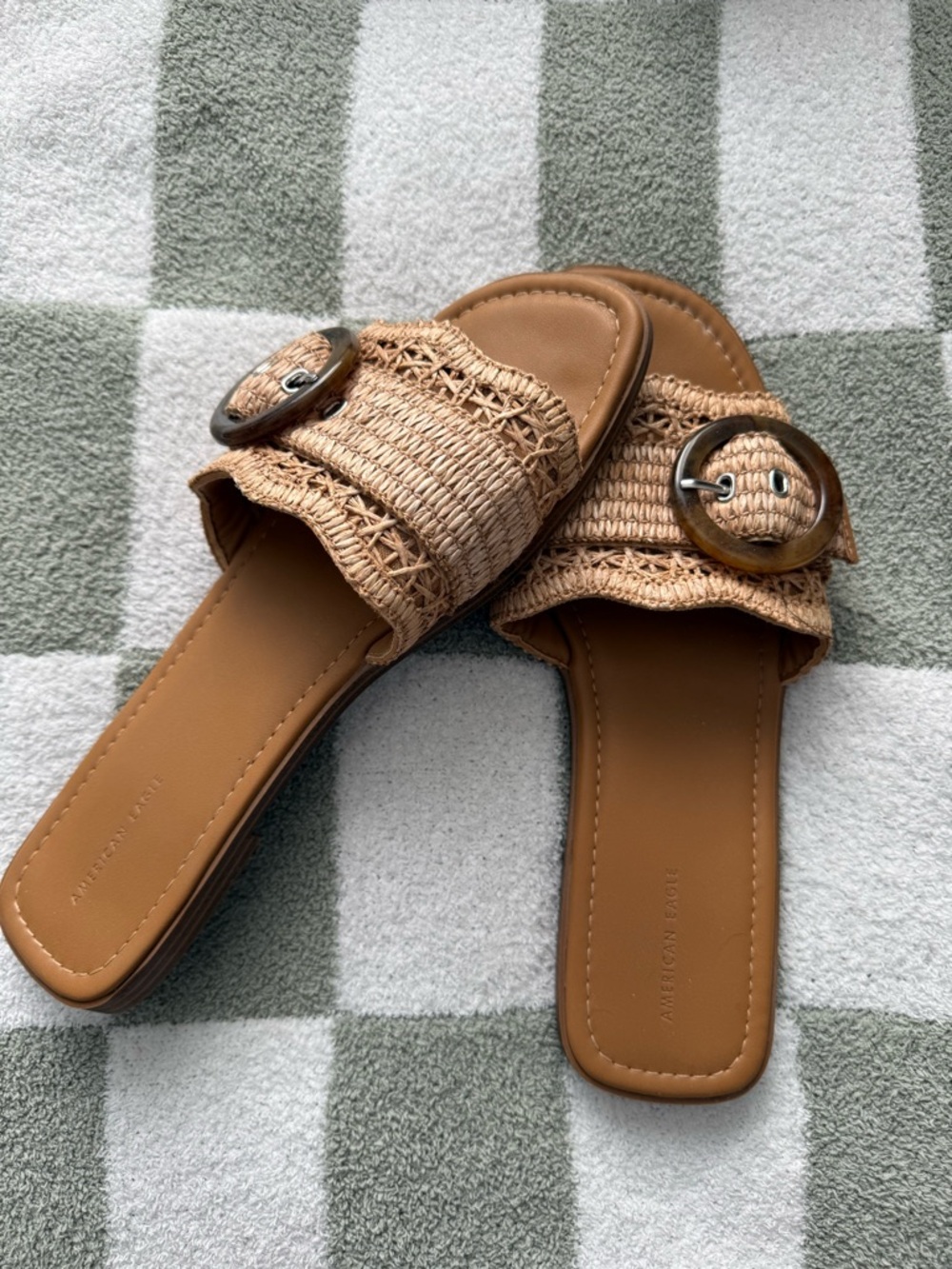 AE Raffia Buckle Slide Sandal - Picture 4 of 5